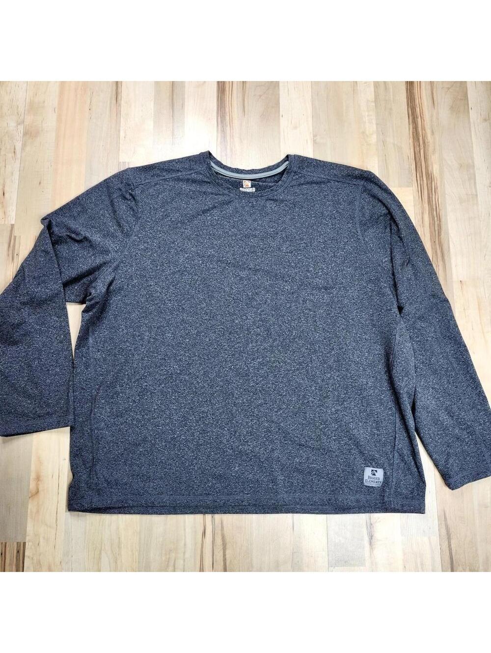 Rugged Elements Men's Long Sleeve Shirt - Durable Utility, Charcoal Gray, XXL